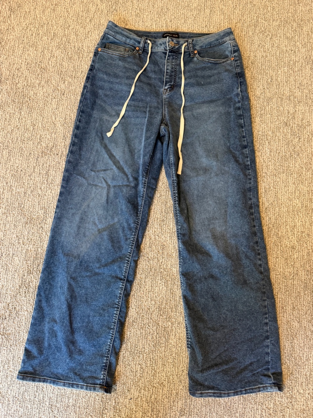 Sincerely Jules Dark Blue Denim Jogger Jeans with Drawstring